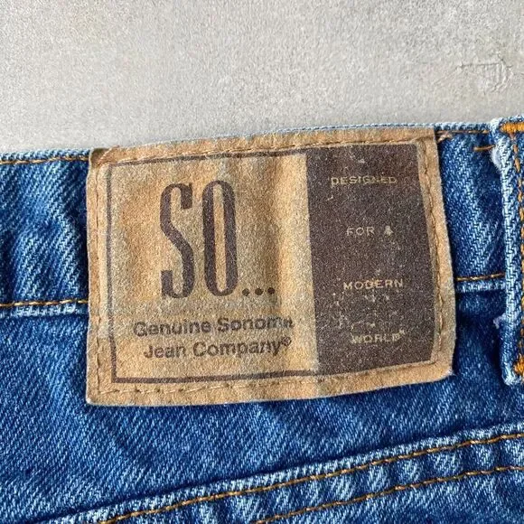 Sonoma Jeans Womens 34‎ x 31 Blue Flare Leg Retro - Picture 5 of 8